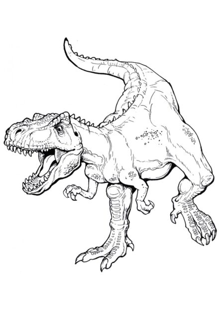 Colouring Page of Tarbosaurus