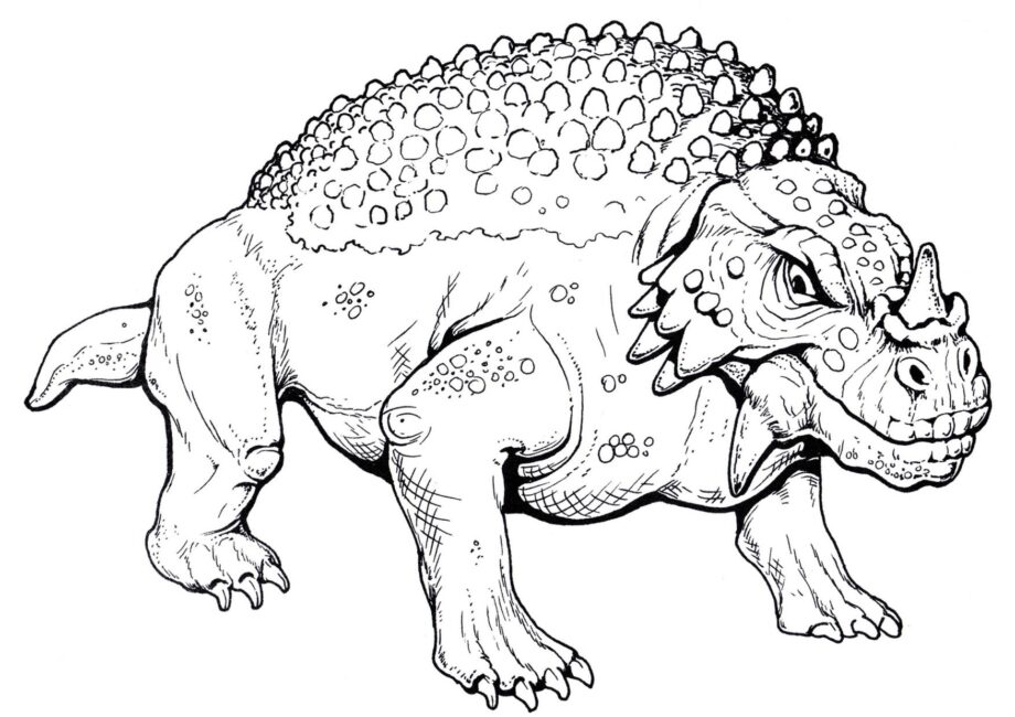 Colouring Page of Scutosaurus