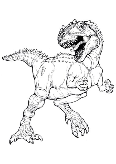 Colouring Page of Giganotosaurus