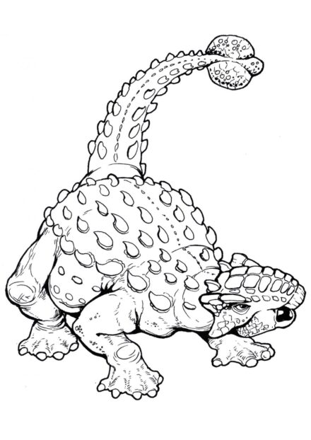 Colouring Page of Psittacosaurus