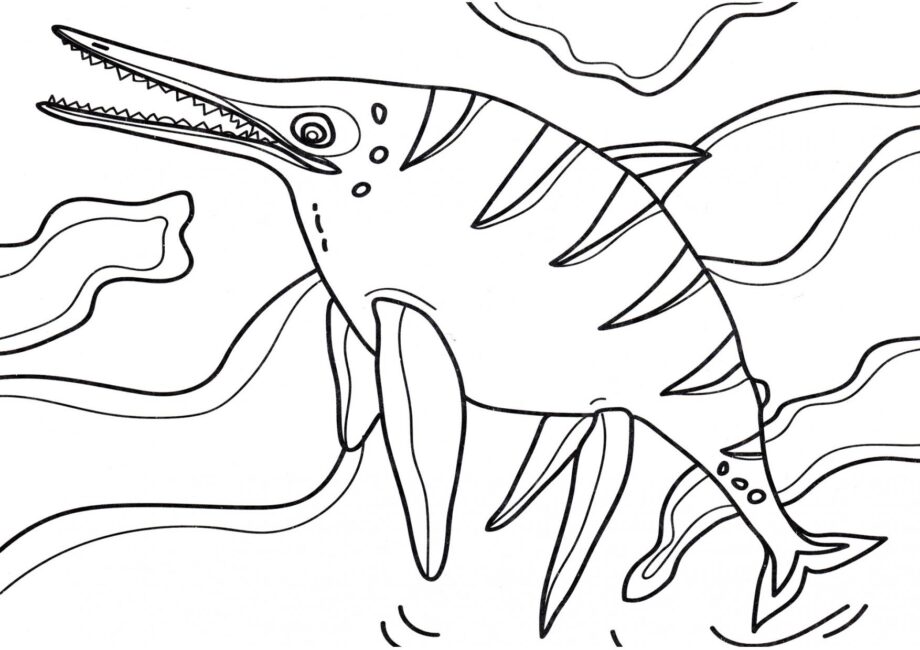 Colouring Page of Shonisaurus