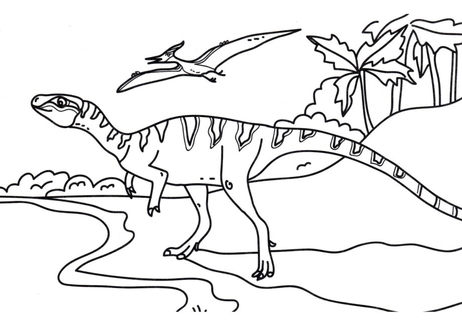 Colouring Page of Tarbosaurus