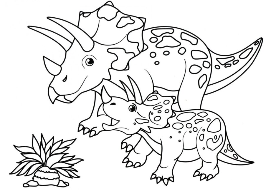 Colouring Page of Turanoceratops