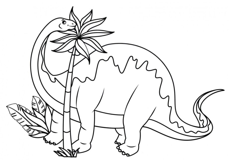 Colouring Page of Diplodocus