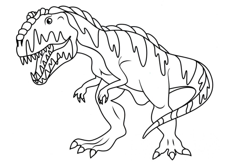 Colouring Page of Giganotosaurus